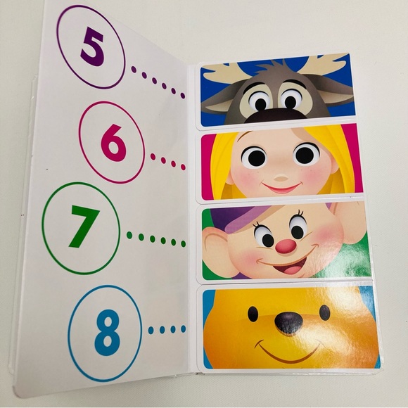 Disney Baby My 123s Book 25 Fun Flaps Mickey Mouse  Pooh Elsa - Picture 3 of 6